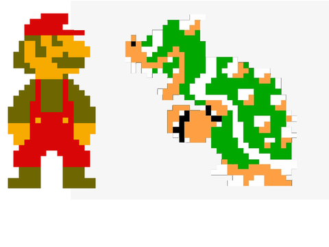 Mario and bowser