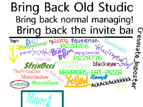 Bring Back Old studio petition remix remix remix remix