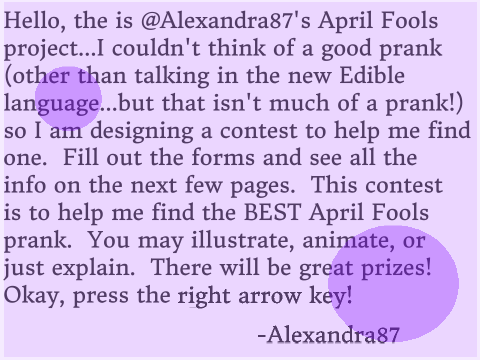 April Fools Contest