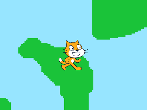 Move around the world with scratch cat