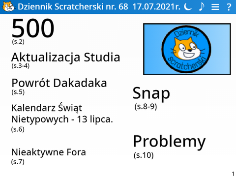 Dziennik Scratcherski nr. 68 (17.07.2021)