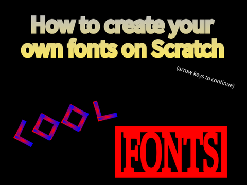 How to create your own fonts on Scratch