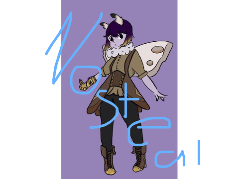 My friend's moth sona! (For @T1dep00l)