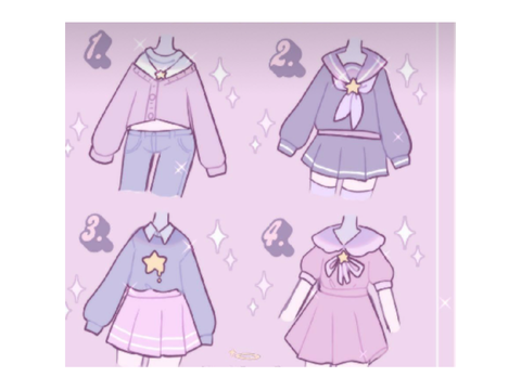my oc in outfits!