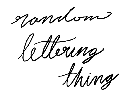 Random lettering thing / Gift-ish for Melody