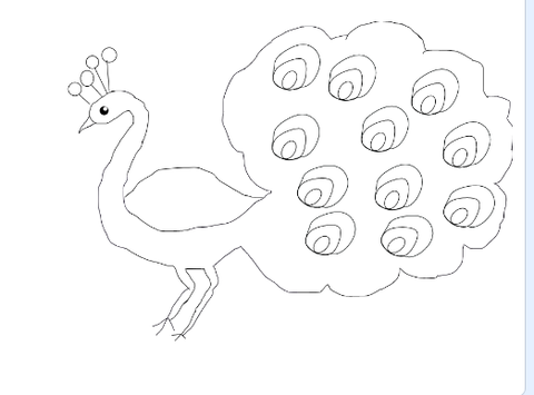 How to draw a peacock! tutorial