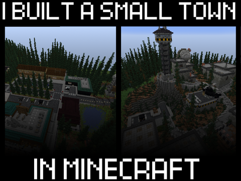 I Built a Small Town in Minecraft