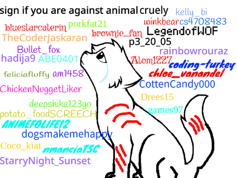 sign if you are against animal cruelty