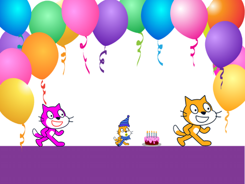 Happy Birthday Baby Scratch Cat