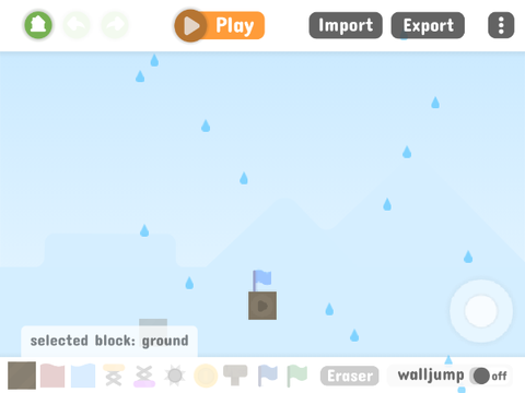 BLOCKY 2.0 ✦ scrolling platformer creator sequel (mobile friendly) by TimMcCool * * * with rain