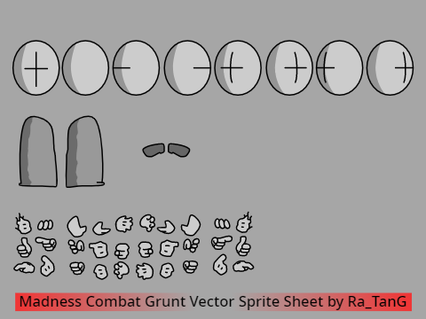 Madness Combat Grunt Vector Sprite Sheet