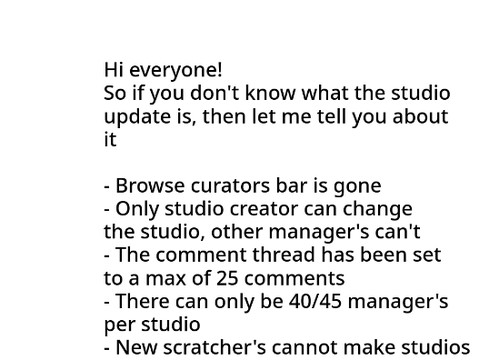 Scratcher's thoughts on the studio update 2021. #Interview