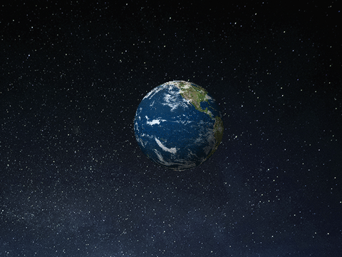 Earth rotating
