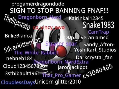 HELP US NOT BAN FNAF!!!! remix remix remix remix