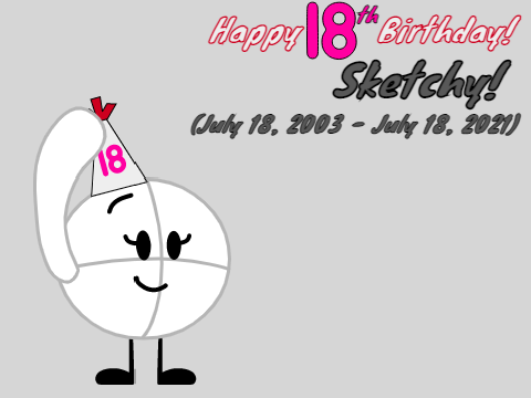 Happy 18th Birthday, Sketchy!