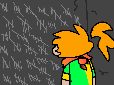 ginger in art block jail