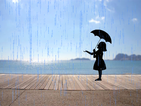 A girl in the Rain