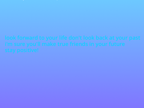 don’t look in the past!
