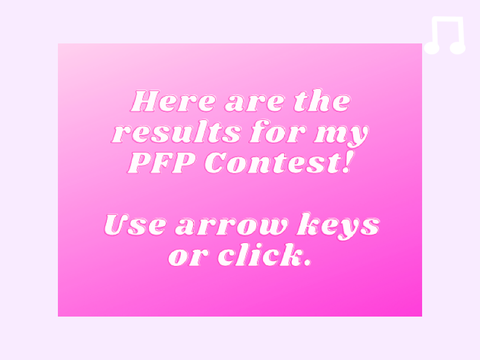 50+/80+ PFP Contest Results!!