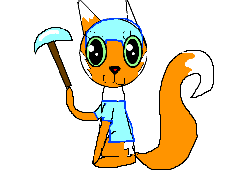 MineCraftCats wearing Diamond Armor