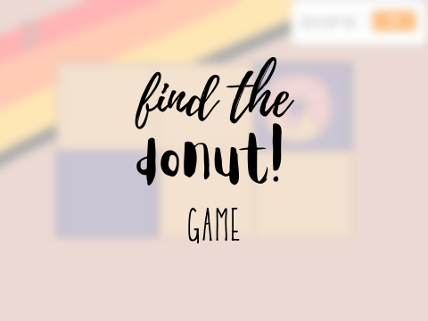 find the donut! ☾ game