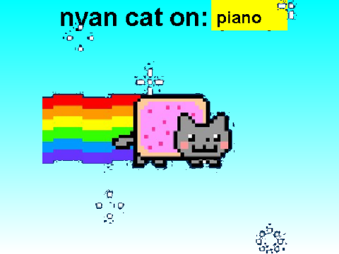nyan cat on piano