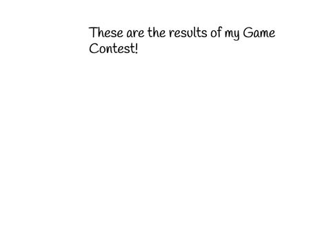 CE2DCL’s Contest: RESULTS!