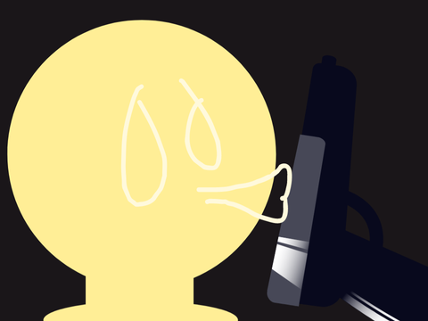 eight ate nine with a gun! :D
