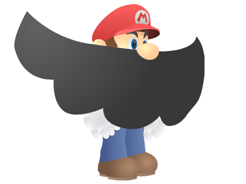 I made his mustache even more big