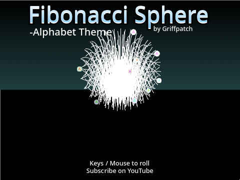 Fibonacci Sphere - Alphabet