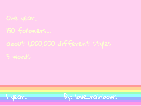 1 year...