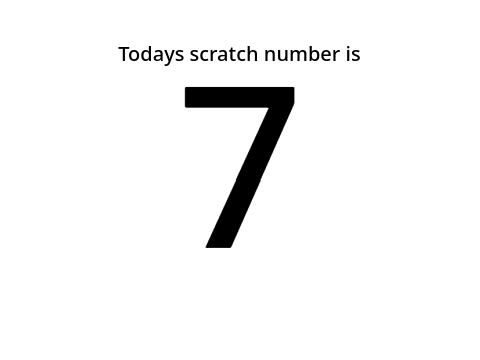 Scratch Number Of The Day