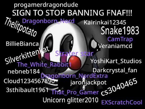 HELP US NOT BAN FNAF!!!! remix remix