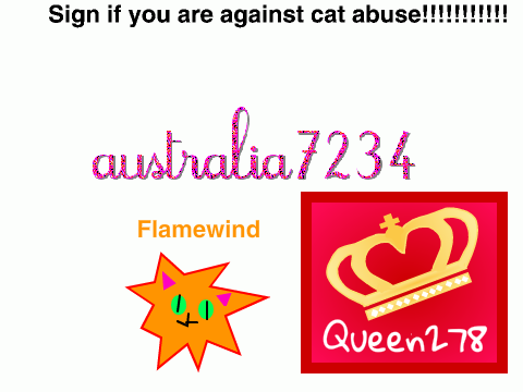 Sign if you are against cat abuse!!! 