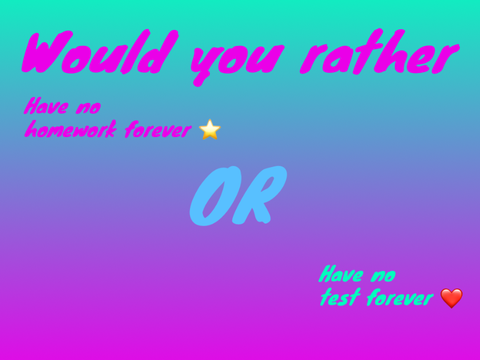 Homework or tests