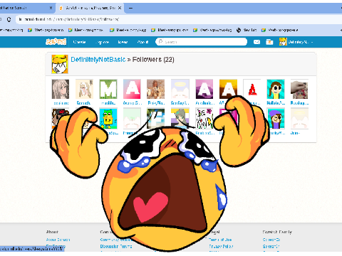 This is me looking my followers