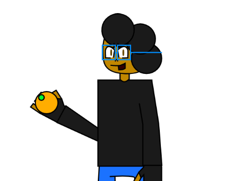 Adrix eats an orange and lives