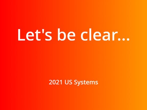 Let's be clear...