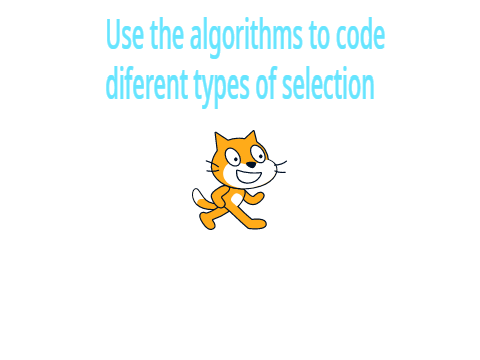 Maths quiz exploring conditional selection start and switch