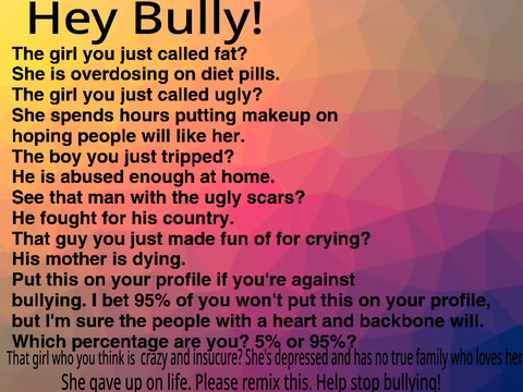 Help Stop Bullying! Remix This remix of a remix! remix remix remix remix