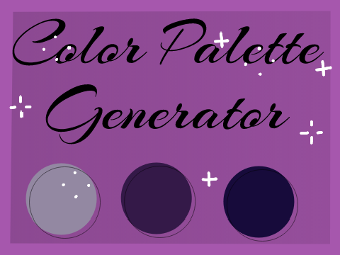 ⚝ Color Palette Generator ˊˎ-