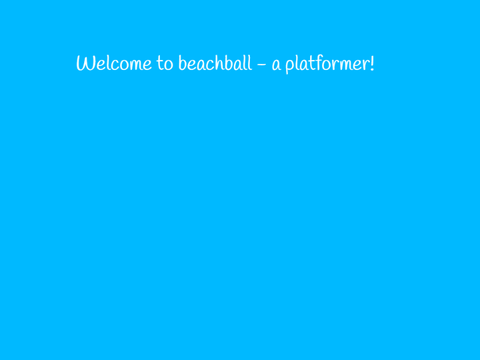 beach ball - a platformer