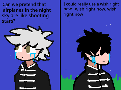 Can we pretend that airplanes in the night sky are like shooting stars? (JOKE)