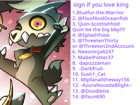 I have signed because King is the king