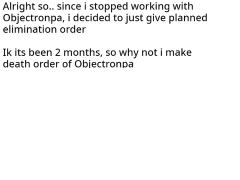 Objectronpa Deaht Order
