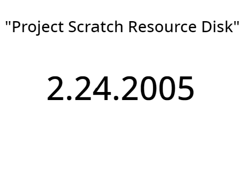 Project Scratch "Resource disc" (2.24.2005)