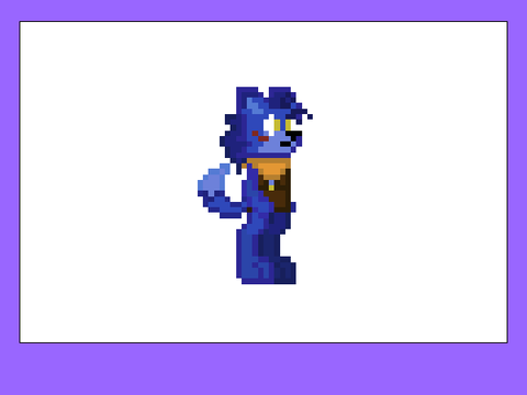 blue man, made with aseprite