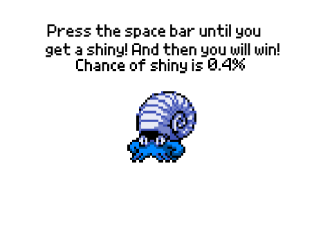 Shiny hunting Omanyte game!