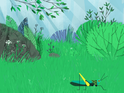 Grasshopper Jumping Animation