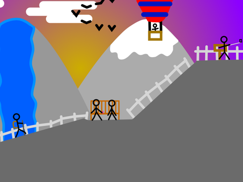  Sunset hiking-a Parallax